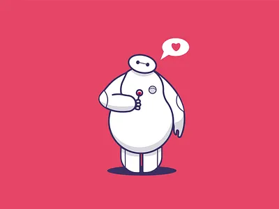 Robot big hero 6 cartoon character cute design illustration robot