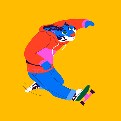 C 36 days of type 36daysoftype colorful costarica hoodie illustration tiger