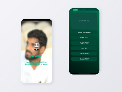 PR Voice Android App android app branding design icon illustration logo minimal prahlad prahlad inala procreate product product design ui ux voice app