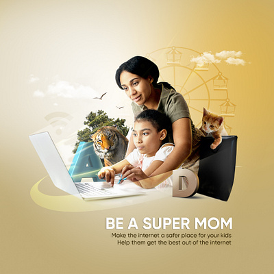 Be A Super Mom | Image Manipulation | Social Media Design banner ads design image manipulation manipulation poster design social media design