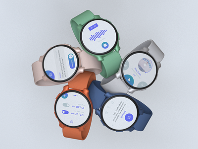 Trendy Smartwatch Mockup 3d 3d art 3d mockup adobe xd alarm design designer mail mockup mockups music player presentation skill mix smartwatch voice assistant watch