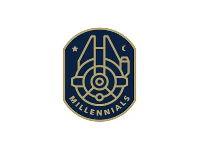 millennials circles clean crest dream emblem geometic illustration line art linear logo minimal outerspace planets rocket simple spaceship sports stars starwars team