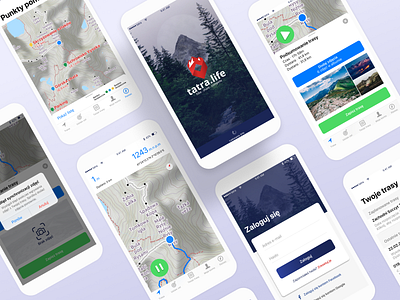 Tatra.Life Mobile App aplication design ios mobile mobile app mobile ui ui ux