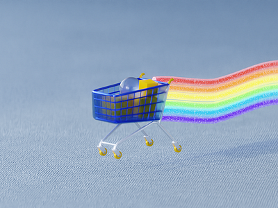 The Unicorn Cart 3d animation blender crypto design ecommerce illustration metaverse motion graphics nft web3