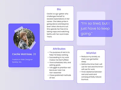Persona Design design lilac ui ux uidesign uiux