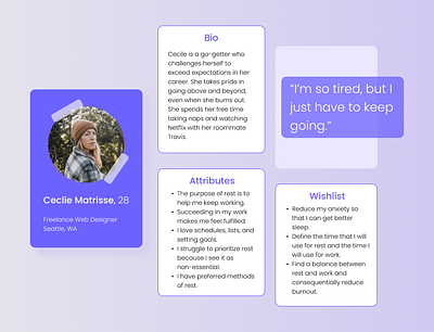 Persona Design design lilac ui ux uidesign uiux