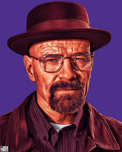 Walter White - Digital art (vector art) a.taymour abdelrahman taymour art artwork drawing drawings illustration taymour vector art vector illustration