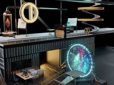 The Moonshot Portal 3d blender cope studio crypto design metaverse motion graphics nft polygon web3