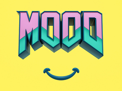 Good Mood 3d foreal illustration typography