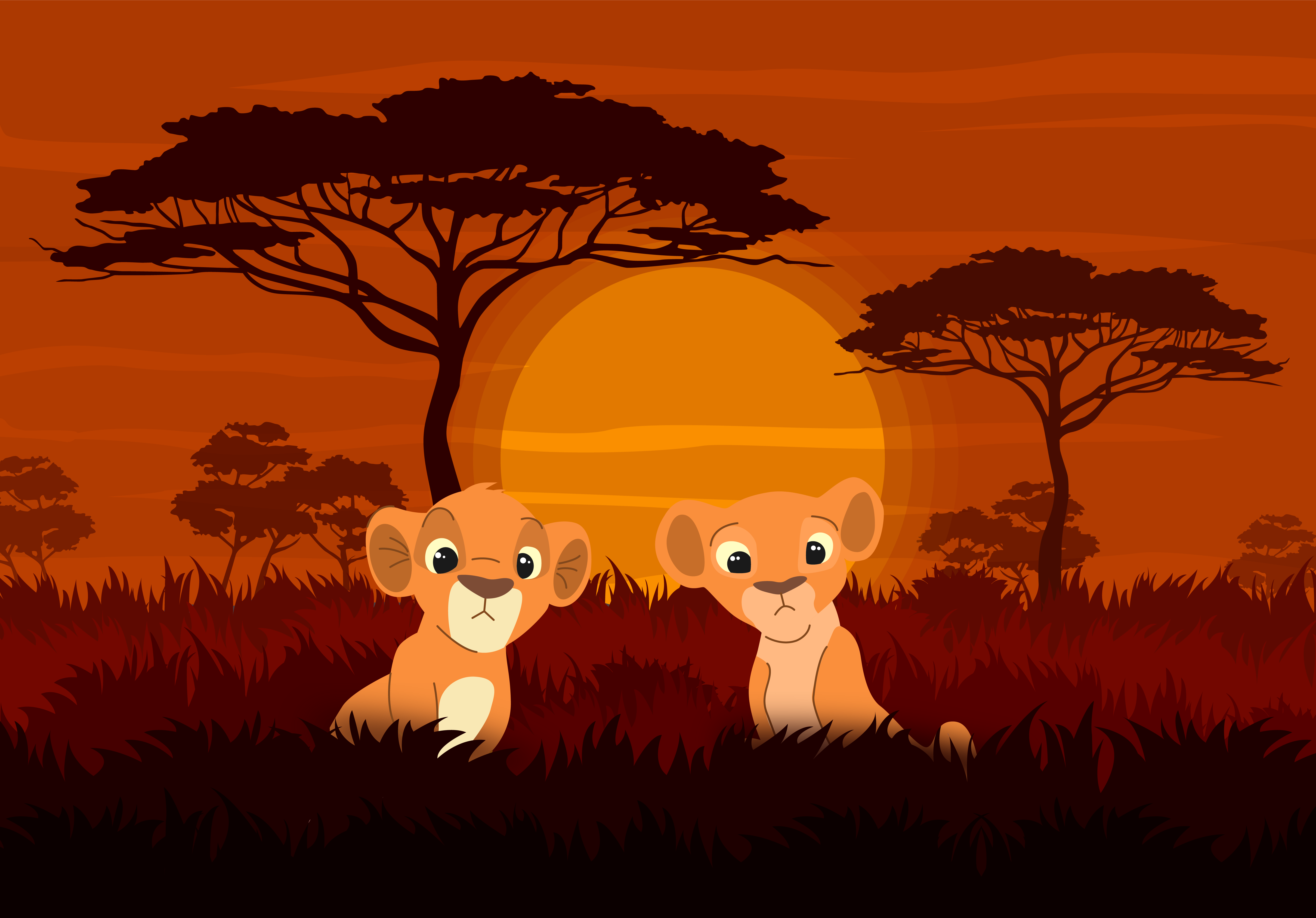 Example of Lion king savanna