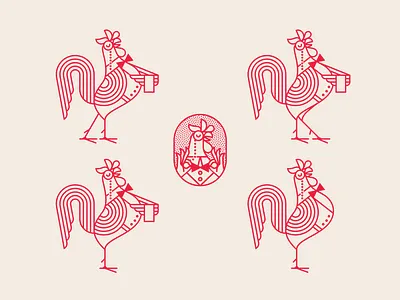 Birdcall: The Classy Rooster birdcall bowtie branding butler character character design chicken colorado colorado springs hen hospitality monocle restaurant restaurant branding rooster server waiter waitress