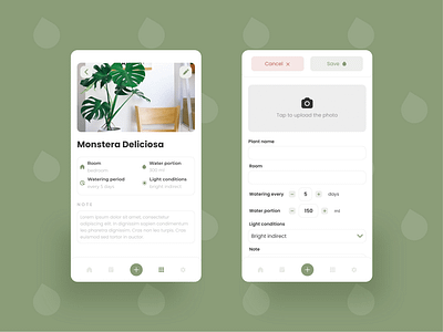 Plant Watering App adobexd app mobile app mobile apps mobile ui plant plant care ui ui design watering