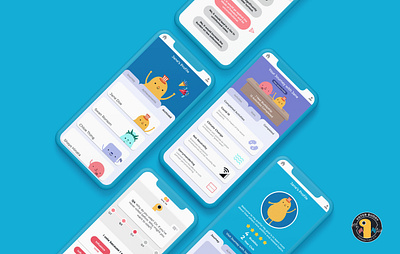 UI Screens Preview 2 | Voter Buddy App adobe illustrator app app design character chat app figma mascot design messenger app ui ux vectorart voting wireframing