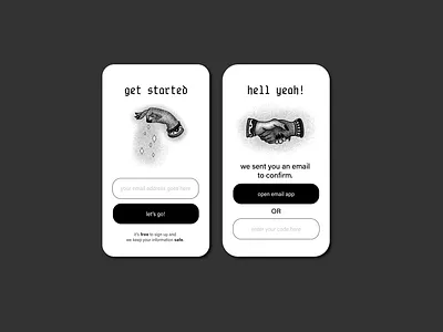 Sign Up dailyui design hands handshake signup ui