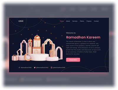 Ramadhan Kareem Exploration 3d art design illustration illustrations minimal ramadan kareem ui web website