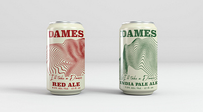 Dames Beer beer beer can branding can illustration logo packaging