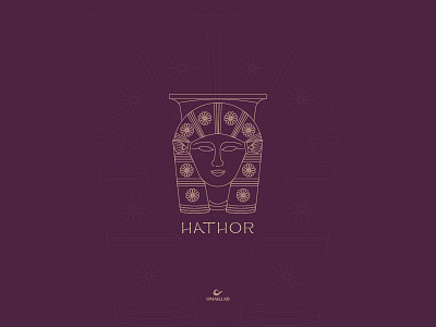 HATHOR design egypt egyptian goddess hathor icon illustration line line art logo minimal pharaoh ui ux vector web