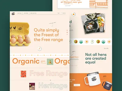 Happy Egg Explorations interactive orange ui ux web