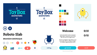 Toy Box App Style Tile app branding design graphic design illustration typography ui ux