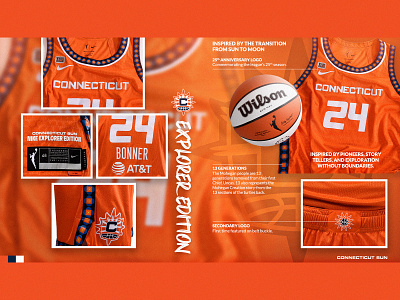 CT SUN NIKE UNIFORMS - EXPLORER connecticut connecticut sun creative design graphic design social social media typography uniform wnba