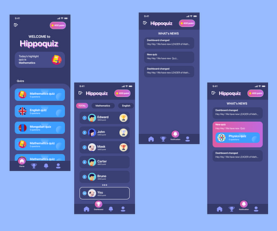 QuizApp mobile quiz ui