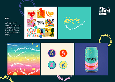 Effe - visual identity for a new soft drink bold design brand design brand identity branding colour colourful colourful design design graphic design graphic designer icon icon design illustration logo logo design logo maker visual identity