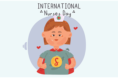 Nurse with Superhero Costume Illustration celebrate costume day hospital illustration medical nurse patient superhero vector