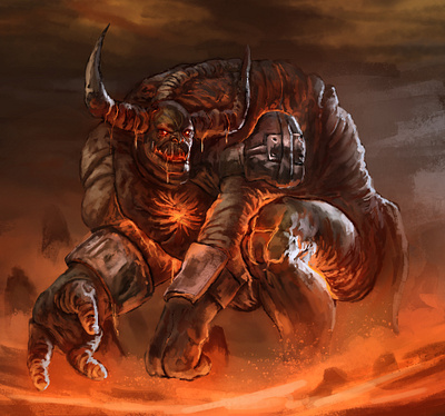 Demon Monster 2dart apocalyptic characterdesign creature digital painting digitalart illustration monster