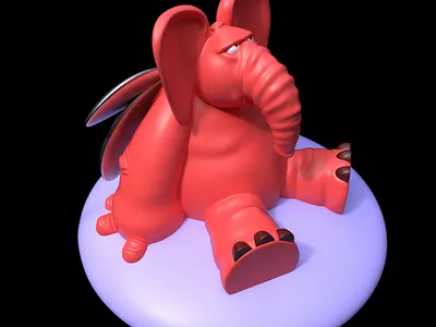 Sweet Elephant 3d 3d modeling abebarrera abrahambarrera elephant substancepainter toy zbrush