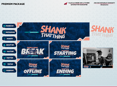 CUSTOM TWITCH SETUP 3d animation branding design graphic design illustration layout logo motion graphics streaming twitch twitch overlay ui vector