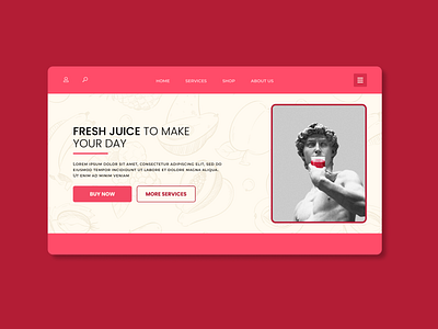 Fruits Juice Website Concept animation app brand branding design food fruit graphic design icon illustration juice landing landing page logo ui ux web webdesign