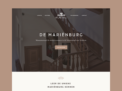De Mariënburg - Minimalistic Web Design app design branding design illustration logo ui ui design ux ux design vector
