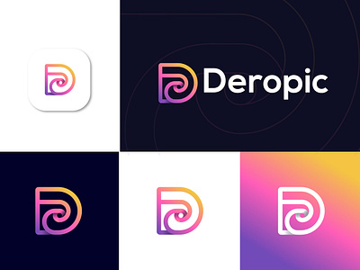 Branding D letter logo for Deropic abstract app brand identity branding agency colorful logo creative logo d d letter d mark d picture logo flat logo identity designer illustration letter logo logo logo designer logotype minimal logo modern logo symbol