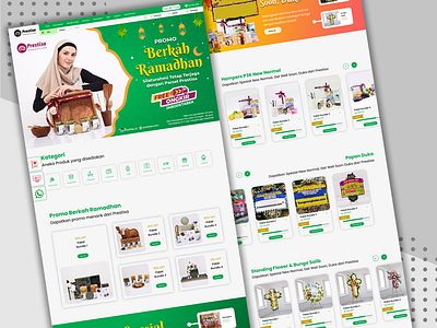 Homepage Online Shop Prestisa Indonesia app branding design graphic design illustration typography ui ux web website