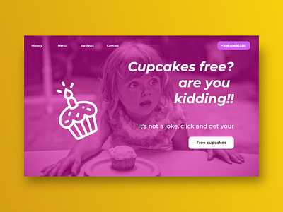 Landing cake cake cupcake cupcakes dayliui design landing page lunacy sketch ux ui