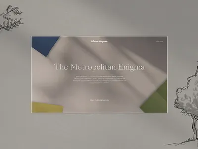 The Metropolitan Enigma - Salvatore Ferragamo animation clean design digital game illustraion minimal ui ux web design website