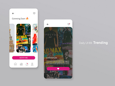 Daily UI 69/100 - Trending app dailyui dailyuichallenge design mobile ui ux web website