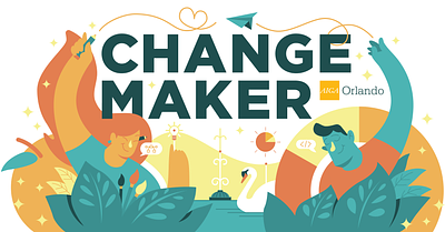Changemaker Series - AIGA Orlando branding design illustration logo vector