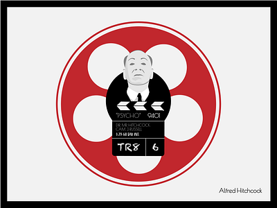 Alfred Hitchcock Illustration adobe art design fanart film graphic design hitchcock horror illustator illustration movies vector