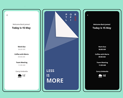 Minimalist Mobile App UI UX Design of Calendar adobe xd app design black illustration mobile app design mobile ui ux prototype ui ui ux ui design uiuxdesigner