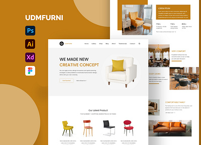 Furniture Website Design furniture design furniture store furniture website design landing page concept landing page design uiux webdesign webdesigns website design