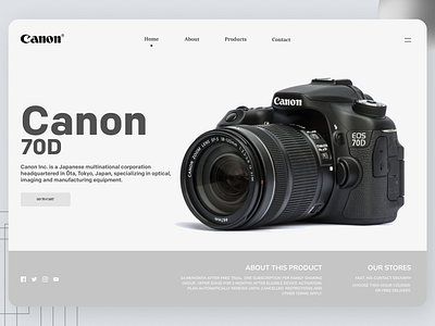 Cameras Onlline branding clean clean ui design new typography ui uidesign uiux ux uxd uxdesign web