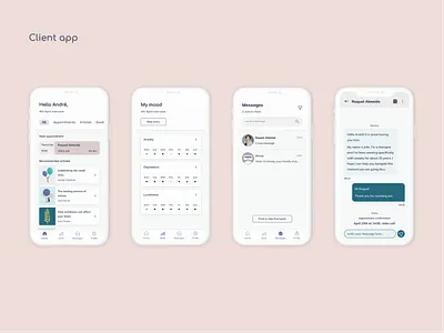 TalknWalk Client side healthcare app mental health app mobile app uxui