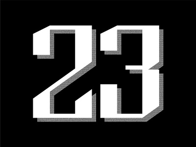 23 23 black design geometric letters logo logocreation logodesign minimalistic number numbers sandro texture vector white