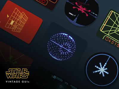 Vintage Star Wars GUIs concept design exploration game design gui hmi hud space star wars ui user interface