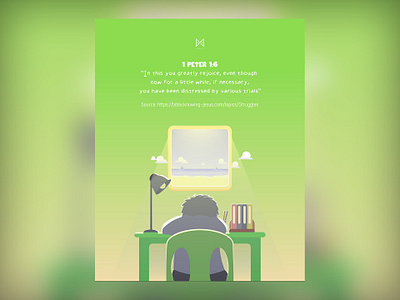 1 PETER 1 6 bible verse graphic art illustration