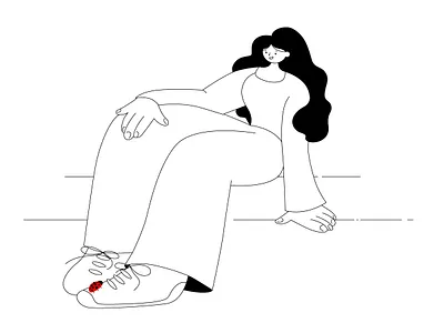 Lady & ladybird characters illustration lady ladybird postcard spring