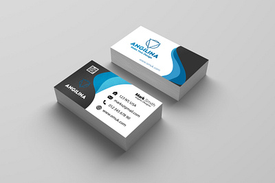 BUsiness Card Blue wave design