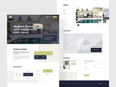 Property template - LP branding design flat home homepage house landing page mansion minimalism modern onepage property real estate typography ui ux webdesign website