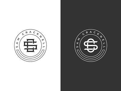 S A M C R A C K N E L L app icon logo branding c letter logo gradient logo logo design minimalist logo monochromatic monochrome monogram logo monograms monograms trend new logo s c letter mark s letter logo vector